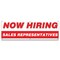 Signmission Now Hiring Sales Representatives Banner Apply Inside Accepting Application Single Sided B-72-30301 - alternate 1